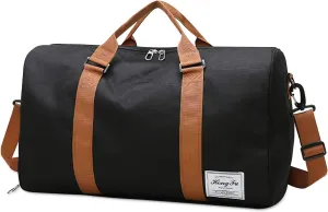 Gym Sports Duffle Bag, Waterproof Travel Duffel Bag with Wet Pocket and Shoes Compartment, Big Capacity Holdall Sports Bags with Shoulder Strap, Durable for Gym, Sports, Travel, Swimming