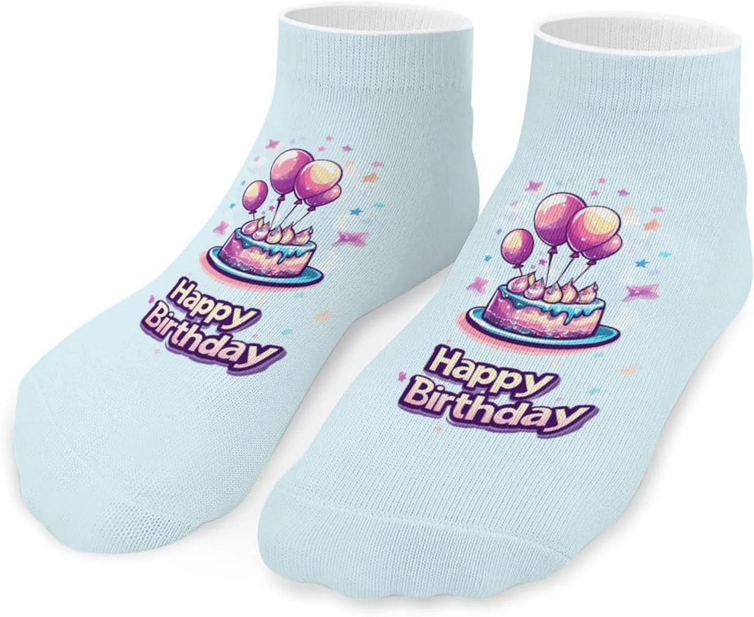 Happy Birthday Unisex Ankle Socks Low Cut Funny Print Athletic No Show Stocking