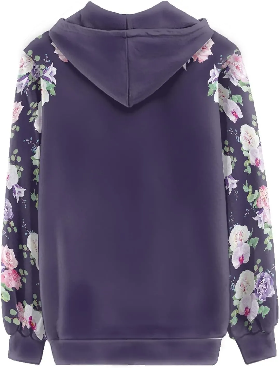 Irisjudy Aztec Ethnic Women Hooded Sweatshirt Flowers Zip up Hoodies Plus Size Hawaii Island Drawstring Hooded Pullover