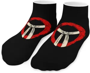 Karate Unisex Ankle Socks Low Cut Funny Print Athletic No Show Stocking