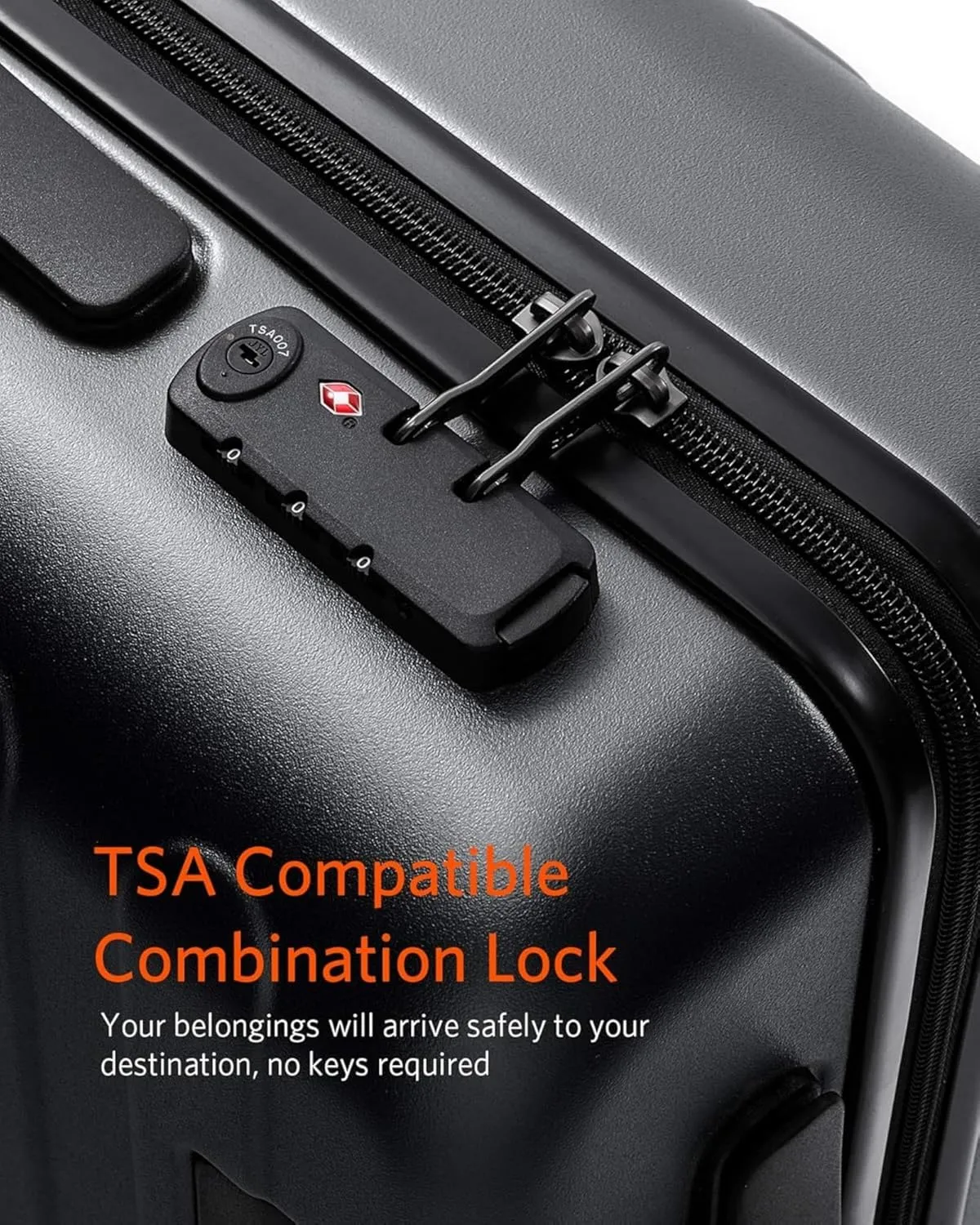 Large Checked Luggage 28 Inch, Checking In Luggage with Smooth Spinner Wheels, Lightweight, Hard Shell PC Suitcase, Lightweight Travel Luggage, TSA Approved (Black, Rhine Basic)