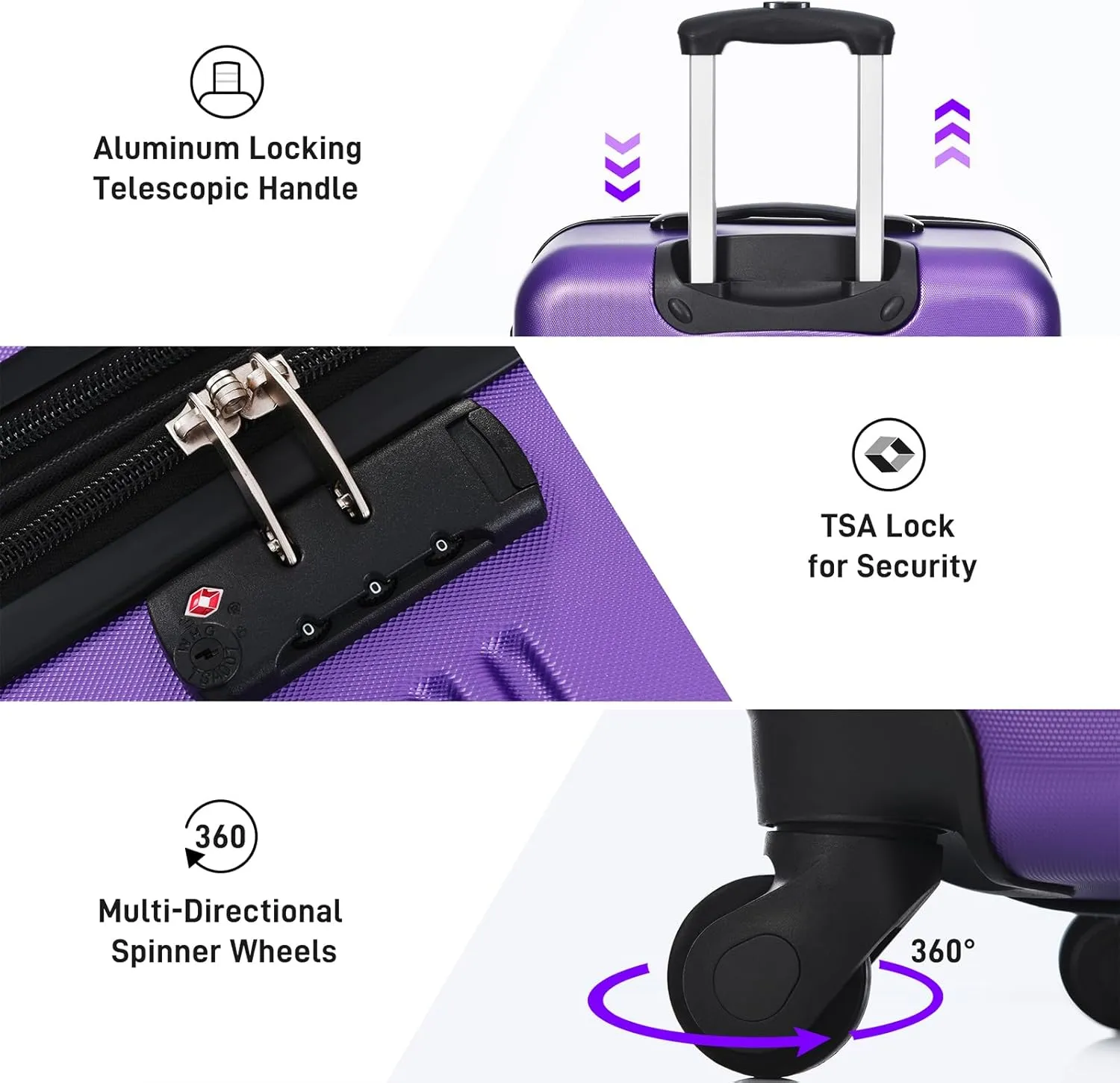 Lightweight, Purple, Carry-On 20-Inch
