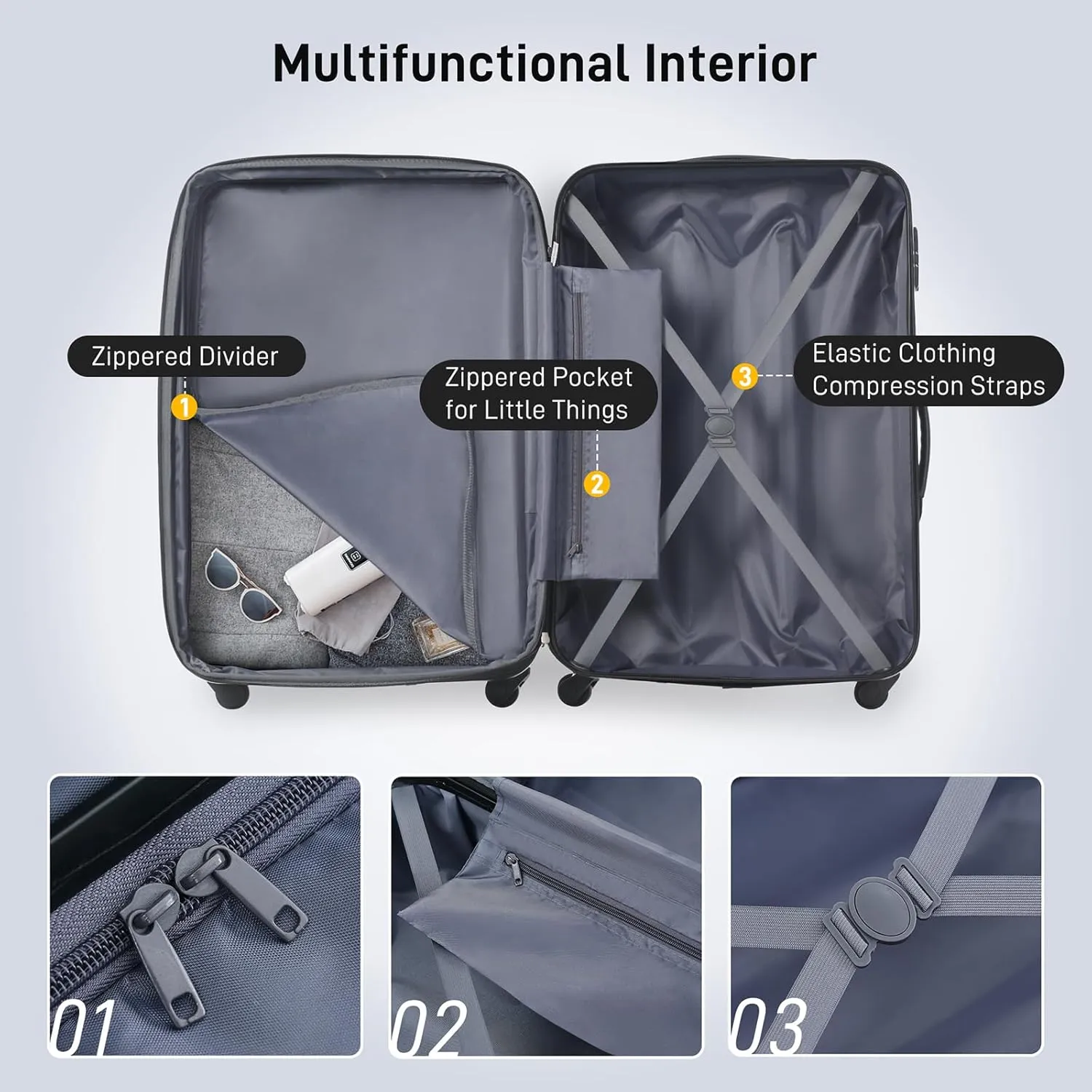 Lightweight, Purple, Carry-On 20-Inch