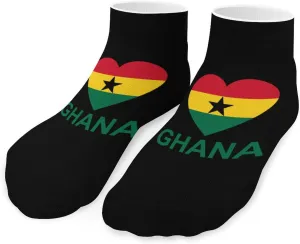 Love Ghana Unisex Low Cut Socks No Show Athletic Running Ankle Sock