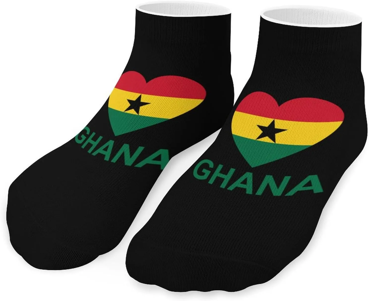 Love Ghana Unisex Low Cut Socks No Show Athletic Running Ankle Sock