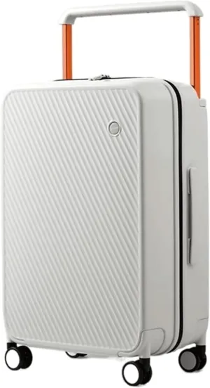 Luggage Large Capacity Suitcases Carry On Luggage Retractable Wide Handle Luggage For Men And Women Business Trip Suitcase Carry-Ons (Color : White, Size : 24inch)