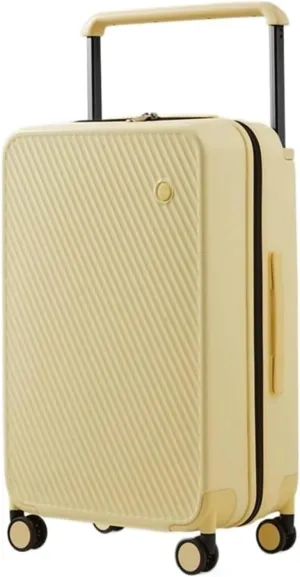 Luggage Large Capacity Suitcases Carry On Luggage Retractable Wide Handle Luggage For Men And Women Business Trip Suitcase Carry-Ons (Color : Yellow, Size : 24inch)
