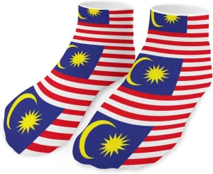 Malaysia Flag Unisex Ankle Socks Low Cut Funny Print Athletic No Show Stocking