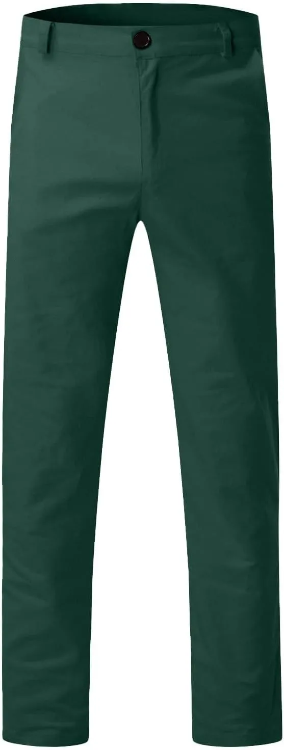 Men Dress Pants Stretch Flat Front Formal Pants Comfy Chino Pants Casual Golf Pants Straight Fit Skinny Jeans Trousers