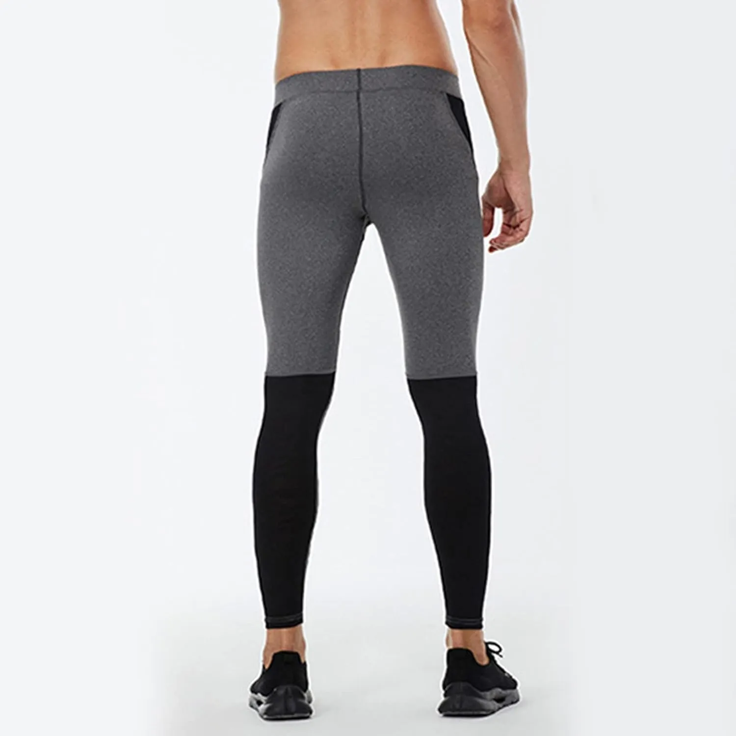 Men's Compression Pants Seamless Athletic Leggings Base Layer Quick Dry Workout Tights for Running Outdoor Sports