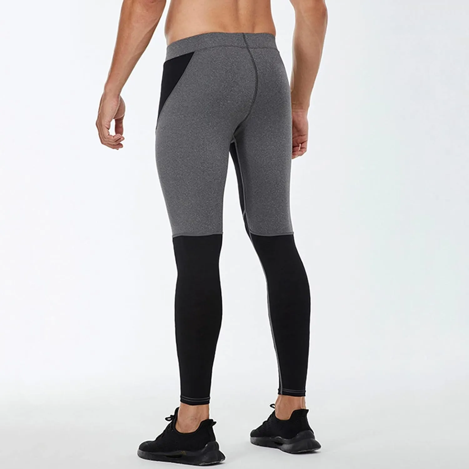 Men's Compression Pants Seamless Athletic Leggings Base Layer Quick Dry Workout Tights for Running Outdoor Sports