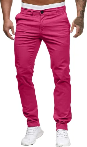 Mens Dress Pants Slim Fit Stretch Chino Pants Flat Front Denim Pants Casual Tapered Golf Pants Straight Leg Dress Slacks