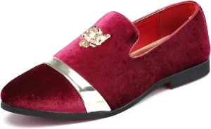 Men's Luxury Penny Loafer Slip-On Velvet Shoes Party Dancing Shoes Suede Wedding Shoes