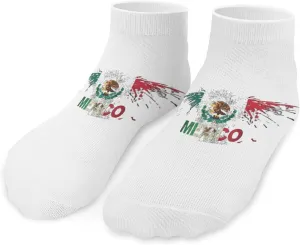 Mexico Flag Unisex Ankle Socks Low Cut Funny Print Athletic No Show Stocking