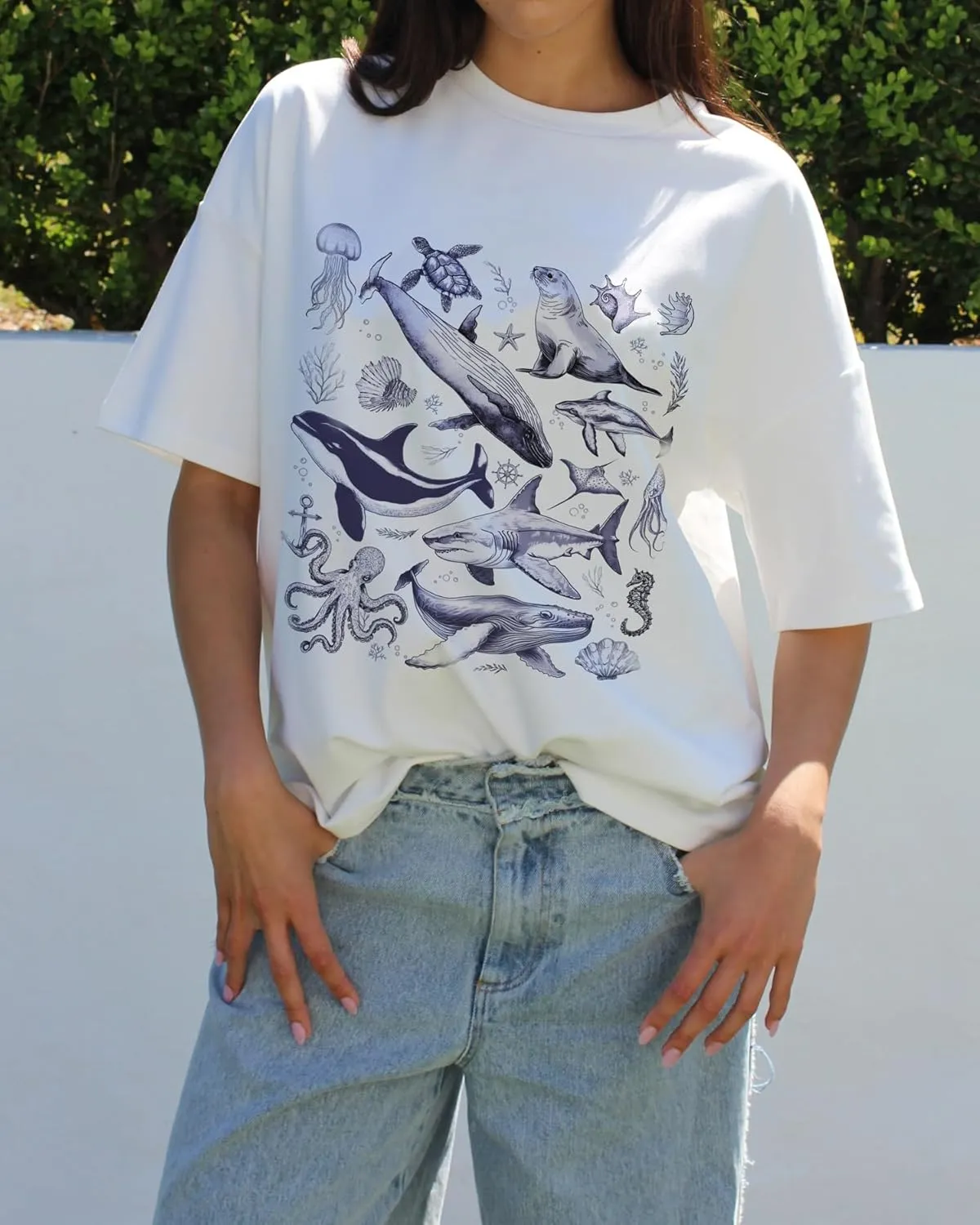Oversized Graphic Tshirts for Women Teen Girls Y2k Short Sleeve Crewneck Graphic Tee Loose Shirt Summer Streetwear