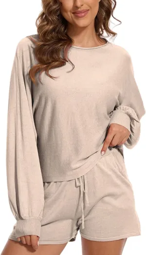 pajamas for women set soft pajama set short sweater set womens pajamas 2 piece