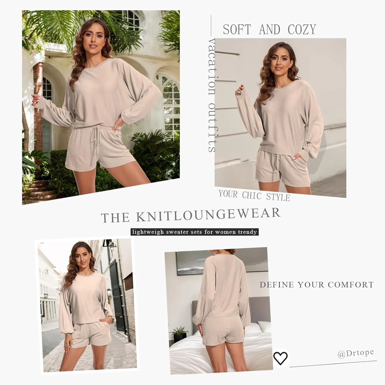pajamas for women set soft pajama set short sweater set womens pajamas 2 piece