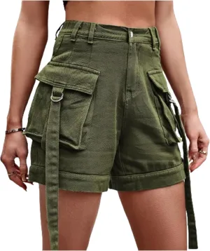 POHADON Jean Shorts for Women 2025 Trendy Y2k Jorts High Waisted Utility Summer Cargo Denim Shorts with Pockets
