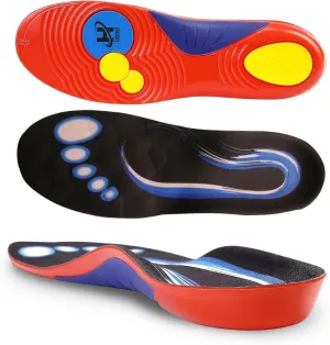 Premium Men Women Shoe Plantar Fasciitis Insoles, Steppers, Orthotics Insert All Day Comfort, Maximum Cushioning, Pronation Shock Absorption, Enhanced Arch Support (Women 9, Men 11)