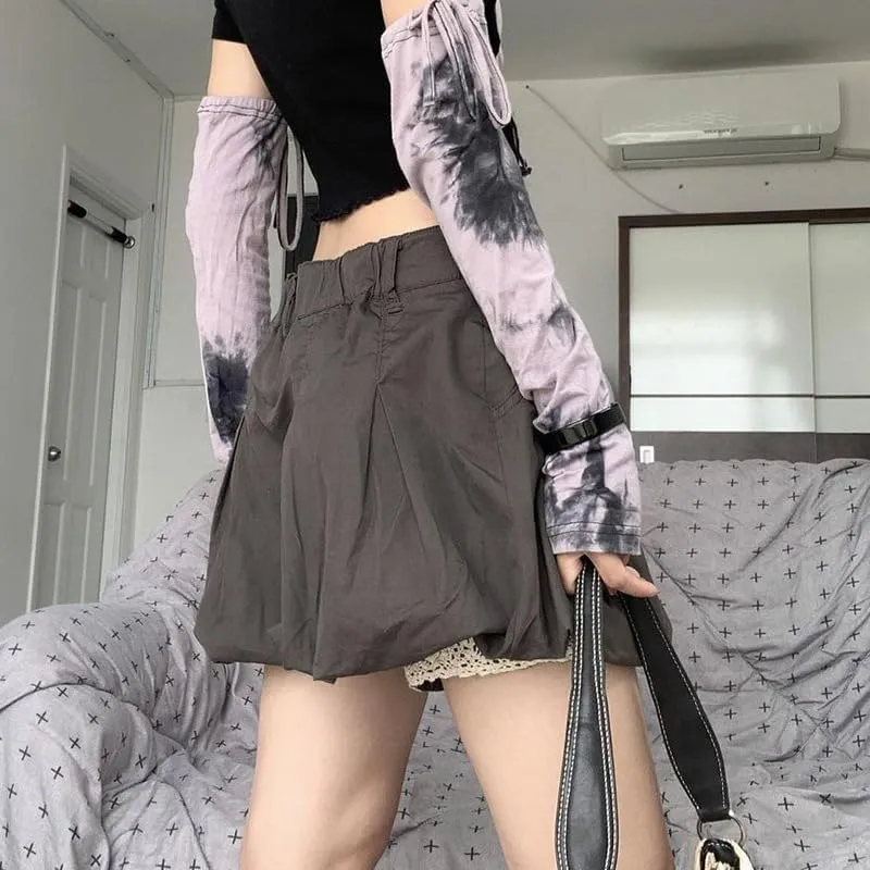 Preppy Mini Skirts for Women Y2k Skirt Coquette Low Rise Pleated Skirt Dark Academia Cargo Mini Skirt Preppy Clothes