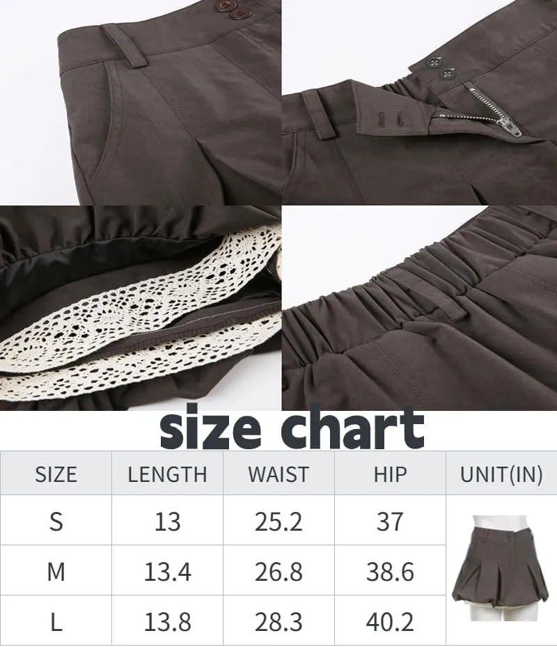 Preppy Mini Skirts for Women Y2k Skirt Coquette Low Rise Pleated Skirt Dark Academia Cargo Mini Skirt Preppy Clothes