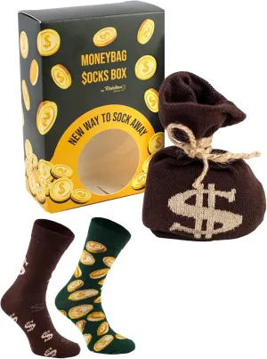 Rainbow Socks - Men Women Funny Moneybag Socks in a Box - 1 Pair