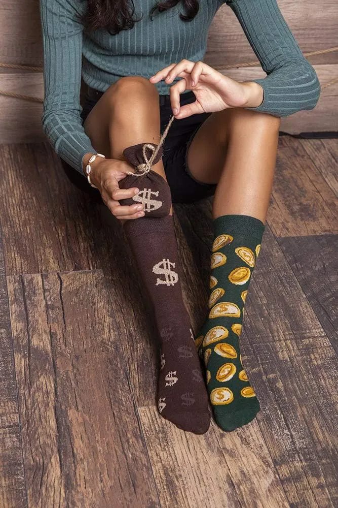 Rainbow Socks - Men Women Funny Moneybag Socks in a Box - 1 Pair