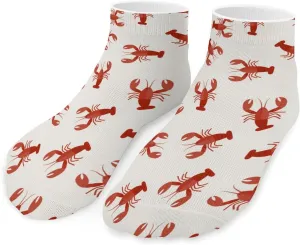 Red Crayfish Unisex Low Cut Socks No Show Athletic Running Ankle Sock