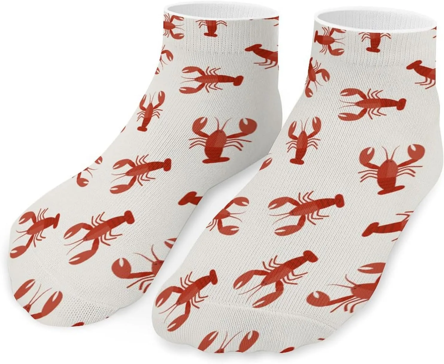 Red Crayfish Unisex Low Cut Socks No Show Athletic Running Ankle Sock