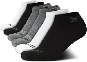 Reebok Boys' Ankle Socks - 6 Pack Moisture-Wicking Low Cut Athletic Low Cut Socks for Boys with Arch Support (Sizes: S-L)