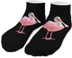 Roseate Spoonbill Unisex Low Cut Socks No Show Athletic Running Ankle Sock
