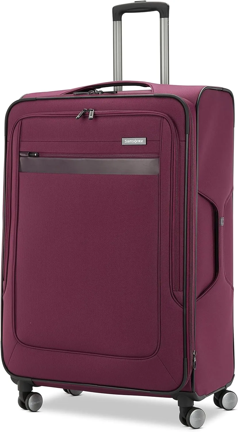 Samsonite Ascella 3.0 Softside Expandable Luggage with Spinner Wheels, Large Exp Spinner, Light Plum