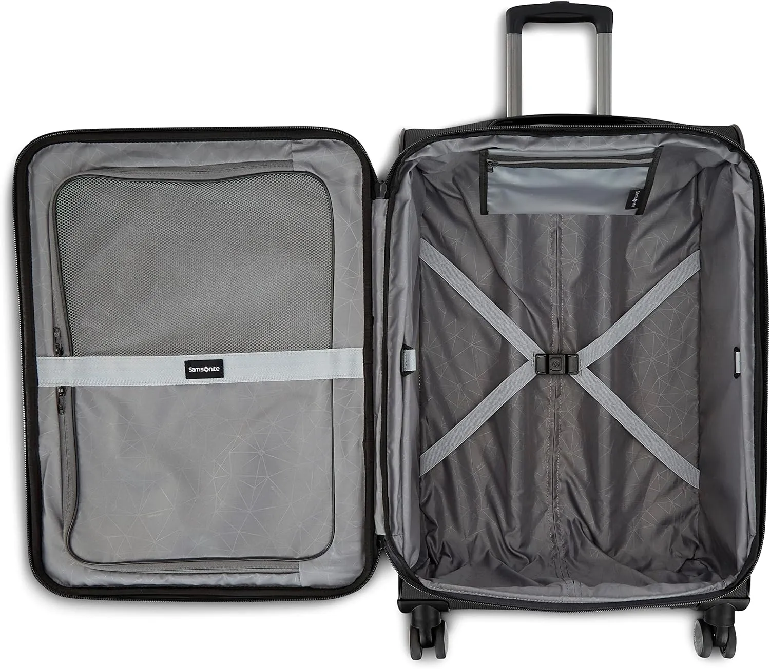 Samsonite Ascella 3.0 Softside Expandable Luggage with Spinner Wheels, Med EXP Spinner, Black