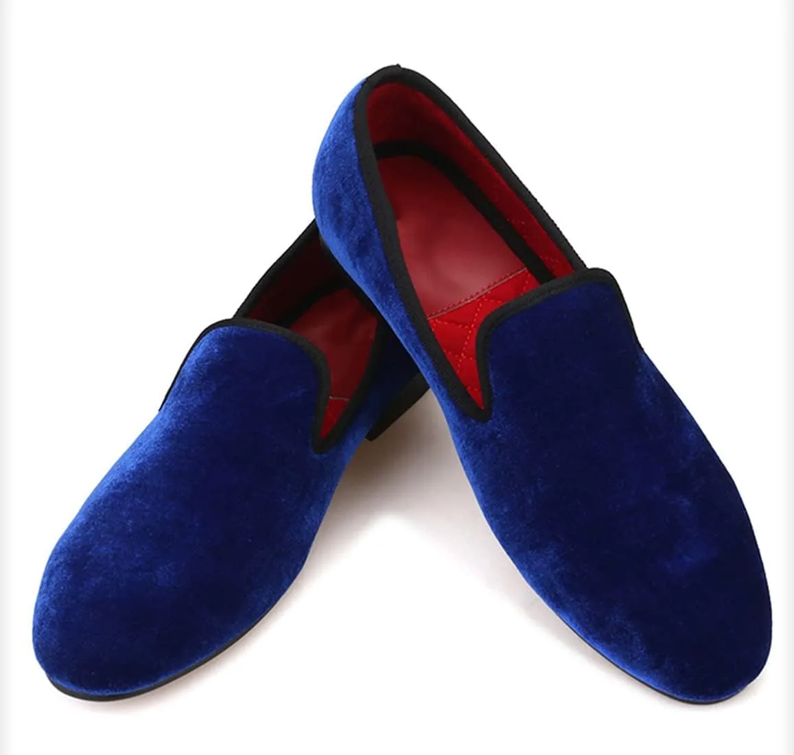 Santimon Mens Loafers Slip On Wedding Dress Velvet Penny Loafers Fashion Tuxedo Casual Business Luxury Suede Shoes Prom Smoking Party Disco Moccasins for Men