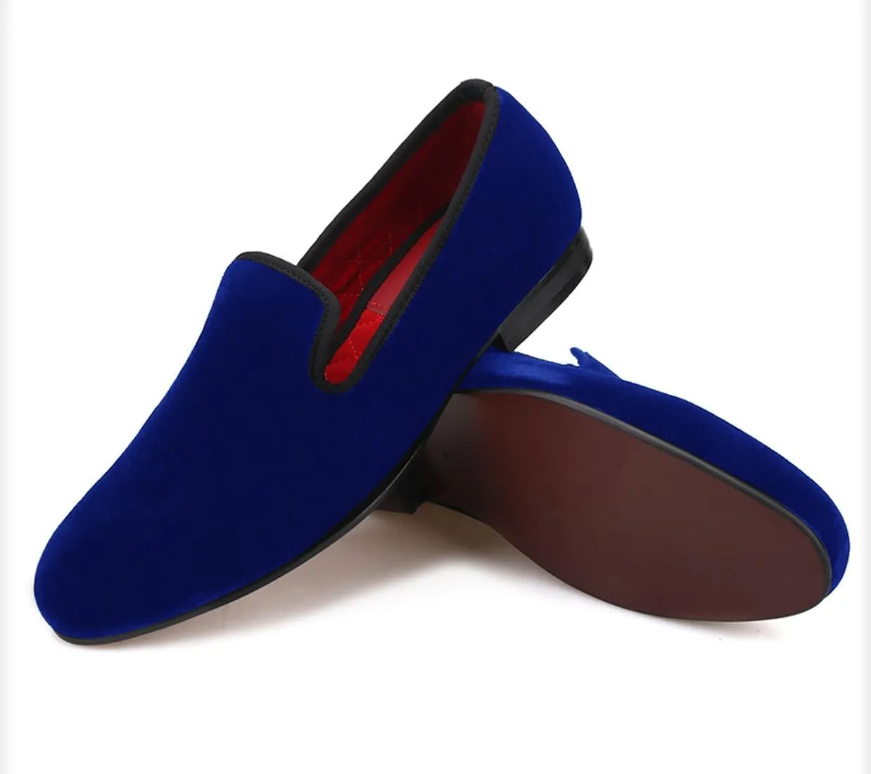 Santimon Mens Loafers Slip On Wedding Dress Velvet Penny Loafers Fashion Tuxedo Casual Business Luxury Suede Shoes Prom Smoking Party Disco Moccasins for Men