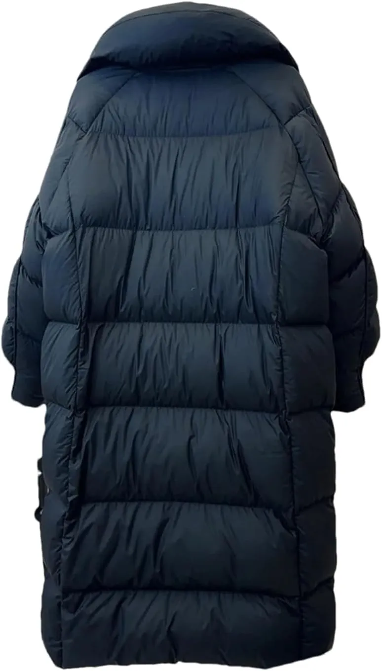 SaoBiiu Women Puffer Jacket The Knee Winter Parka Coat Thicken Warm Loose Casual Down Jacket