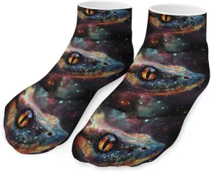 Snake Face Galaxy Unisex Ankle Socks Low Cut Funny Print Athletic No Show Stocking