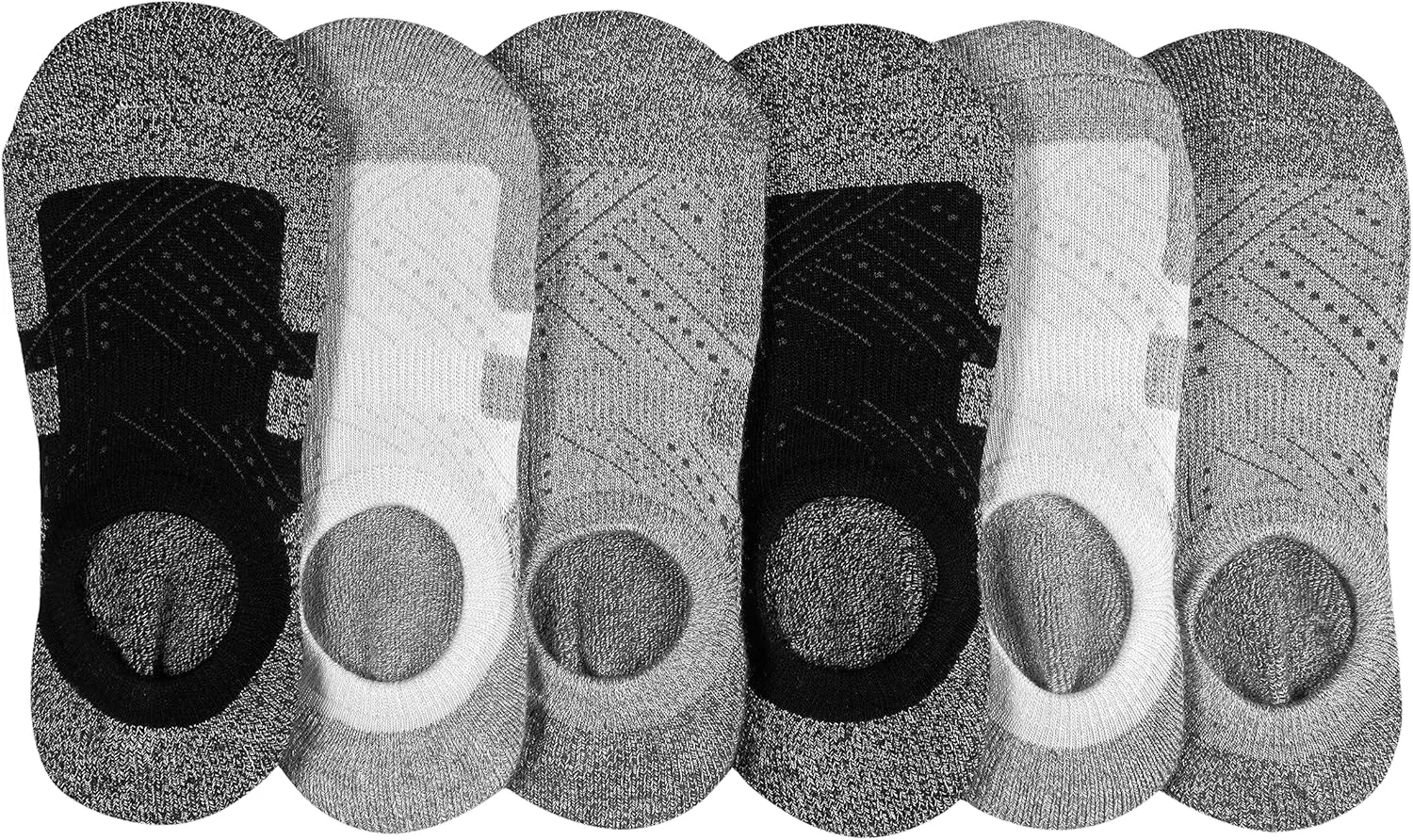 Sof Sole Women's Performance Bamboo Invisible Liner No-Show Sock, (6 Pairs)