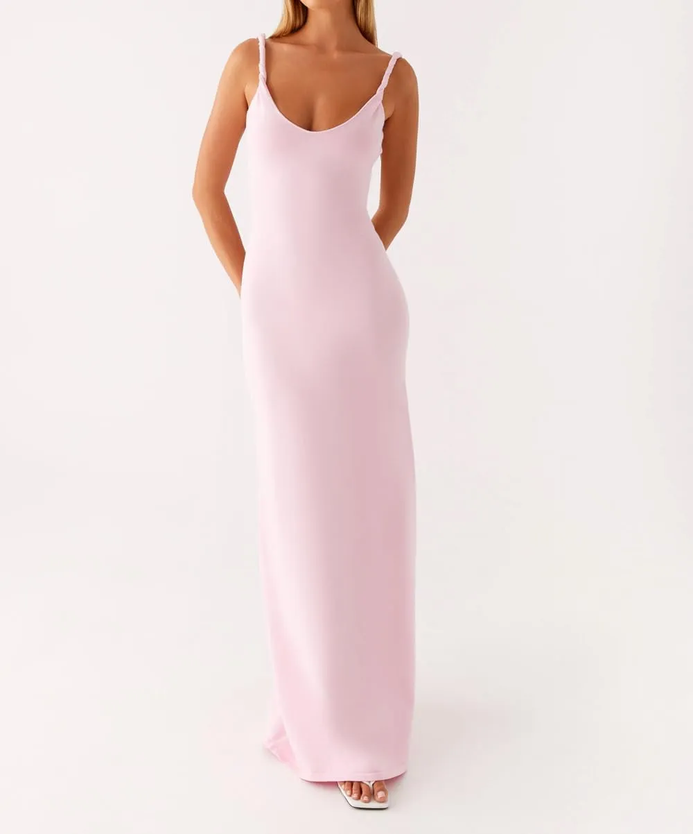 SOLILOQUY Women Y2K Maxi Dress Elegant Evening Party Dress Sleeveless Backless Long Cocktail Party Bodycon Maxi Dress Wedding