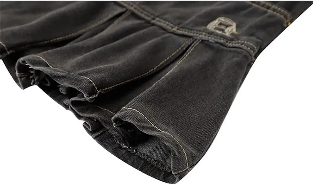 Spring High Waist Denim Mini Pleated Skirt Vintage Casual Ladies A-Line Short Skirts