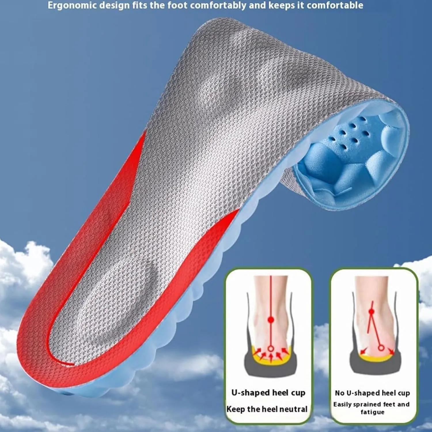 Steppers Insoles for Men Women, 2025 New Steppers Massage Insoles, Cloud Insoles, Steppers Shoe Inserts Memory Foam Insoles with Arch Support (1 Pair-Black,Men 11.5-12.5/Women 13-14)