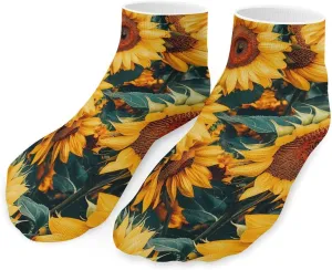 Sunflowers Unisex Ankle Socks Low Cut Funny Print Athletic No Show Stocking