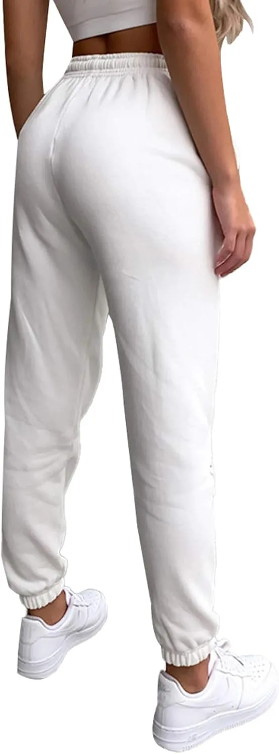 Sweatpants for Teen Girls,Women's High Waisted Joggers Summer Workout Baggy Yoga Pants Cinch Bottom Trousers