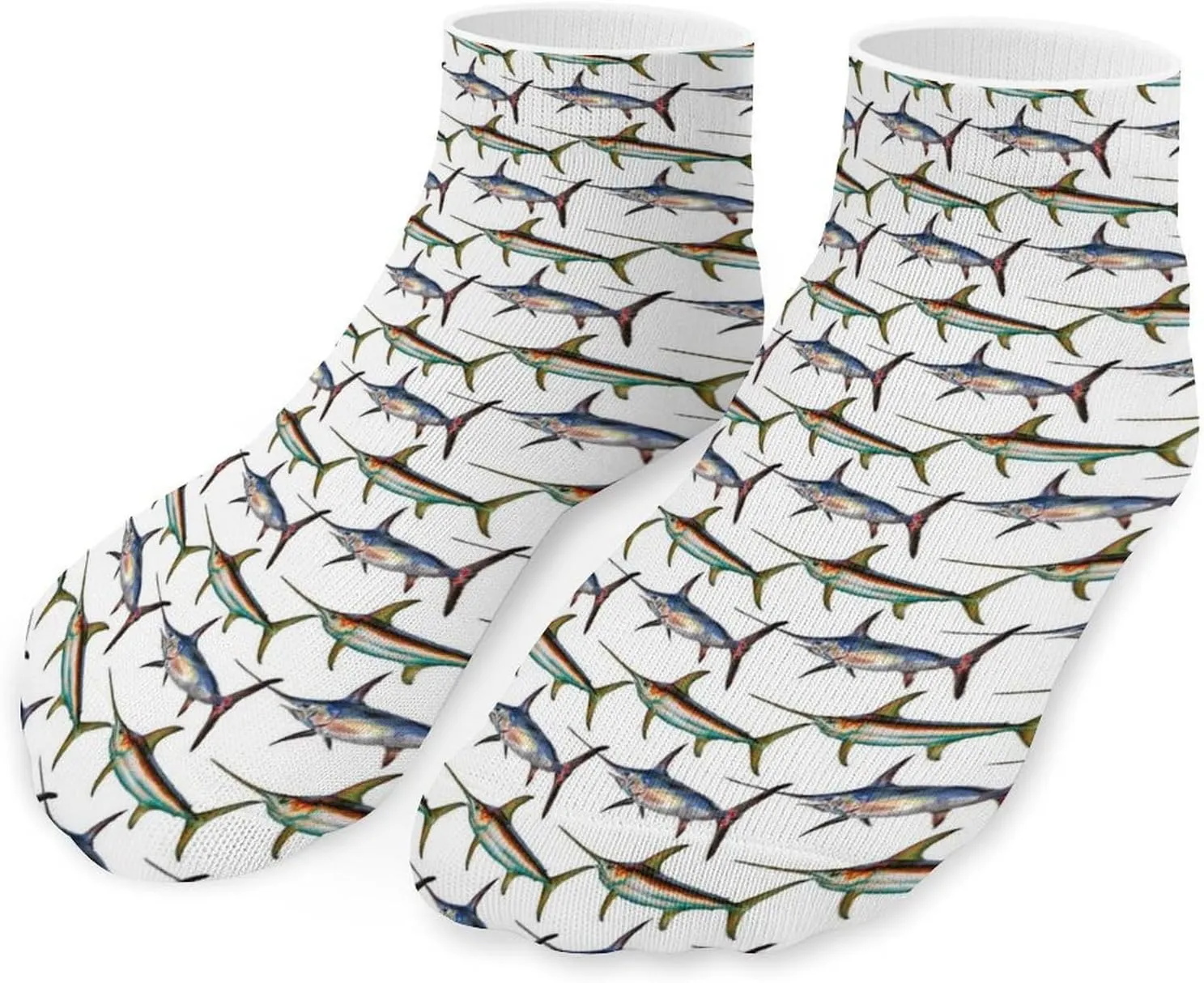 Swordfish Pattern Unisex Low Cut Socks No Show Athletic Running Ankle Sock