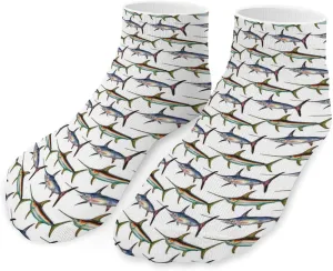 Swordfish Pattern Unisex Low Cut Socks No Show Athletic Running Ankle Sock