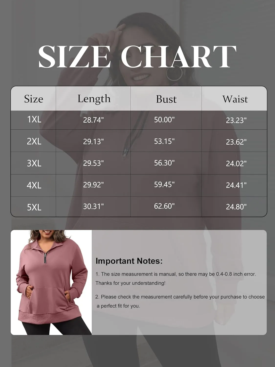TAKEYAL Plus Size Sweatshirts for Women Pockets Half Zip Pullover Long Sleeve Oversized Drop Shoulder Y2K Clothes