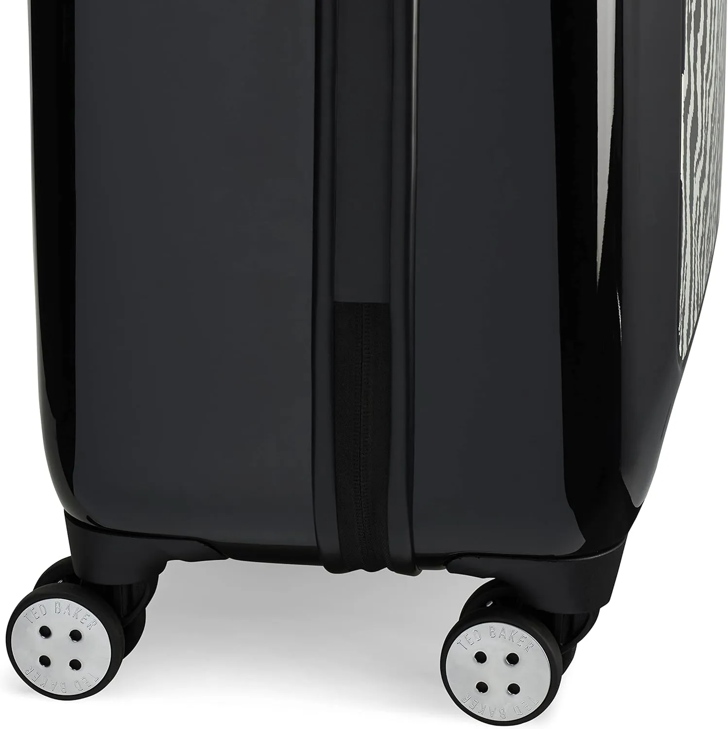 Ted Baker Women's Hardside Spinners, Black/White, Checked-Medium 27-Inch, Luggage
