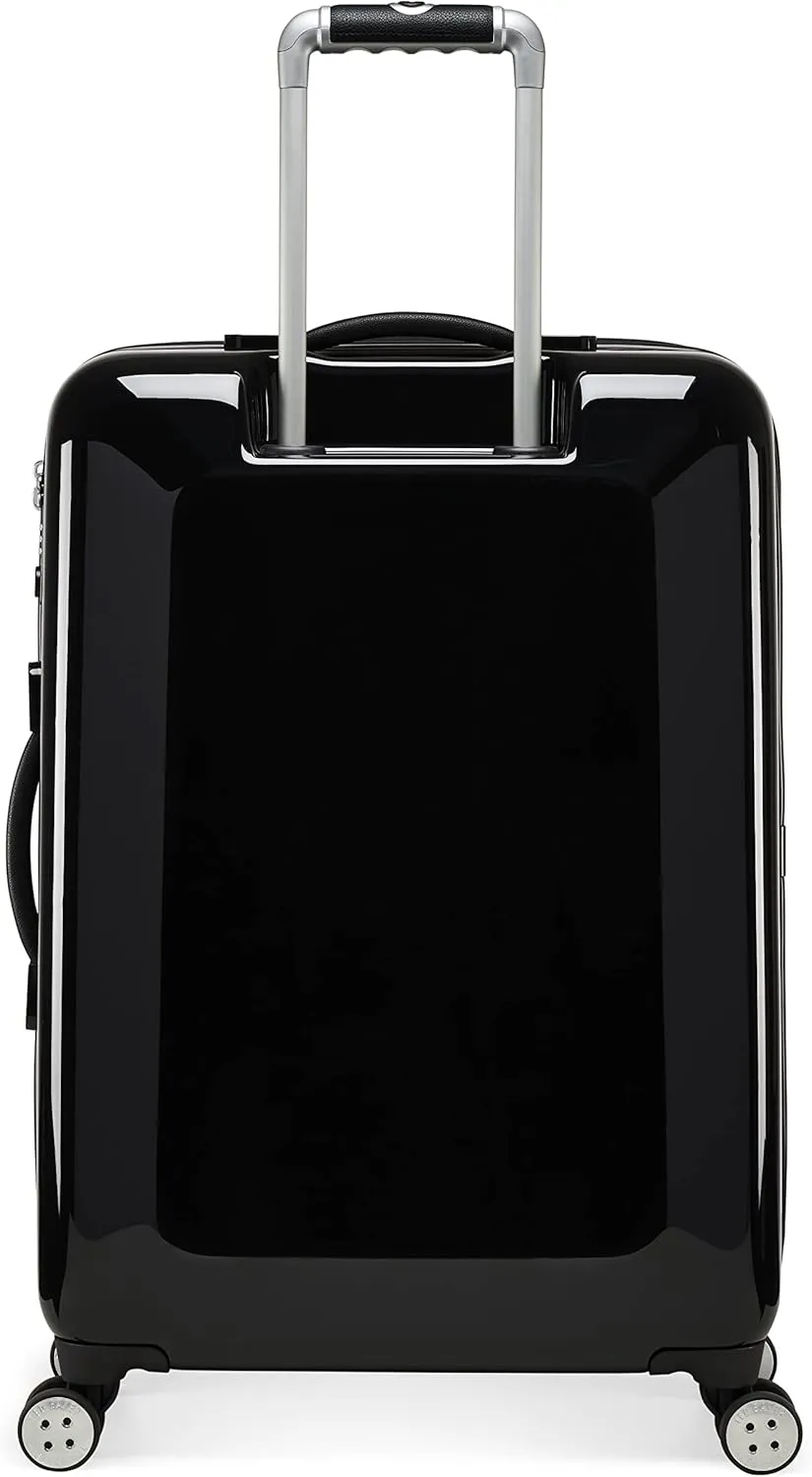 Ted Baker Women's Hardside Spinners, Black/White, Checked-Medium 27-Inch, Luggage