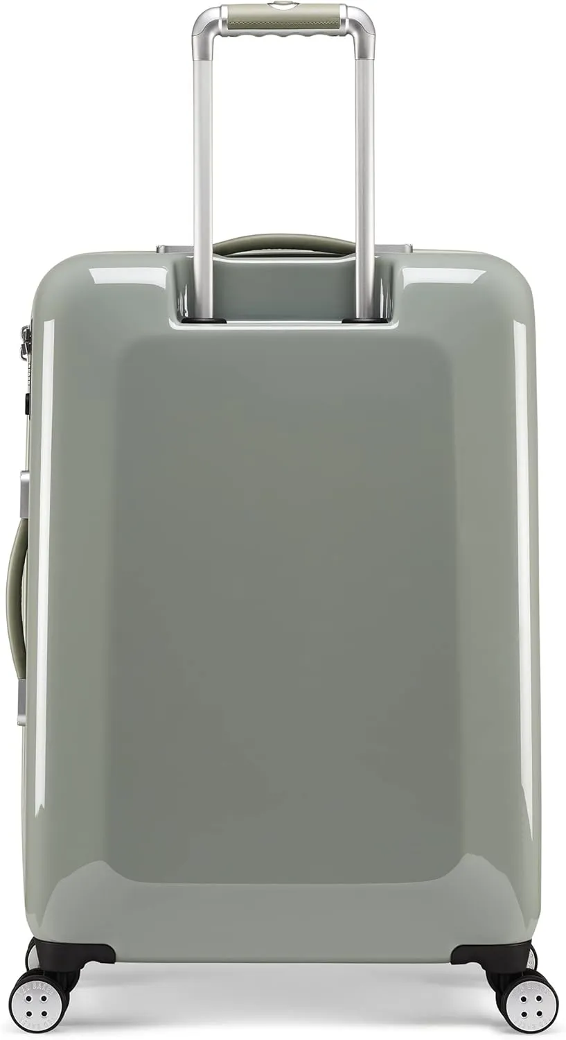 Ted Baker Women's Hardside Spinners, Green, Checked-Medium 27-Inch, Luggage