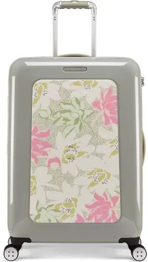 Ted Baker Women's Hardside Spinners, Green, Checked-Medium 27-Inch, Luggage